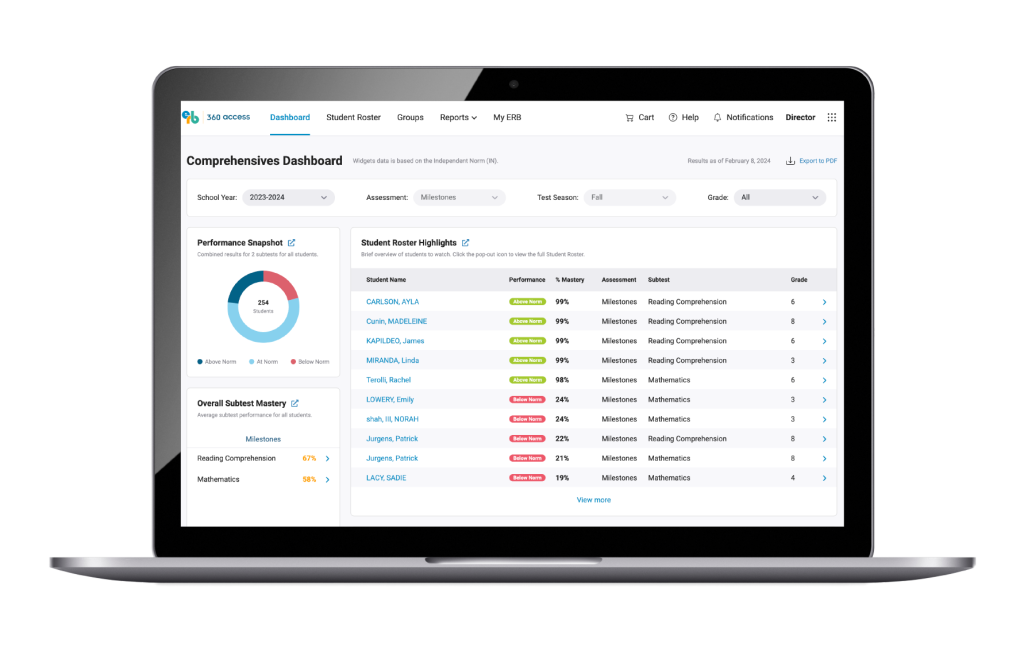 Interim Assessments for Grades 3-8 | ERB Milestones